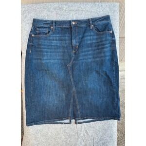 Sonoma Goods For Life Dark Wash Denim Midi Skirt Size 18 Plus Casual Stretch